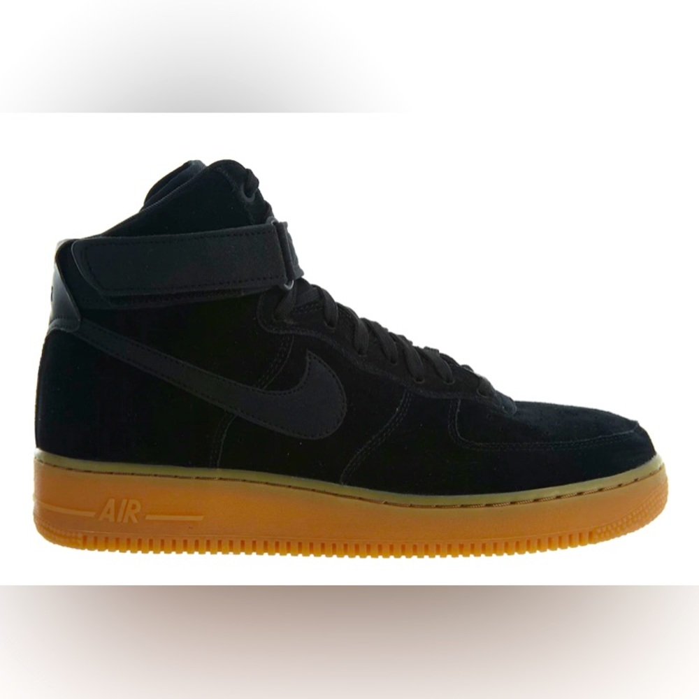 Nike Air Force 1 High Suede 'Black Gum', sz 7.5